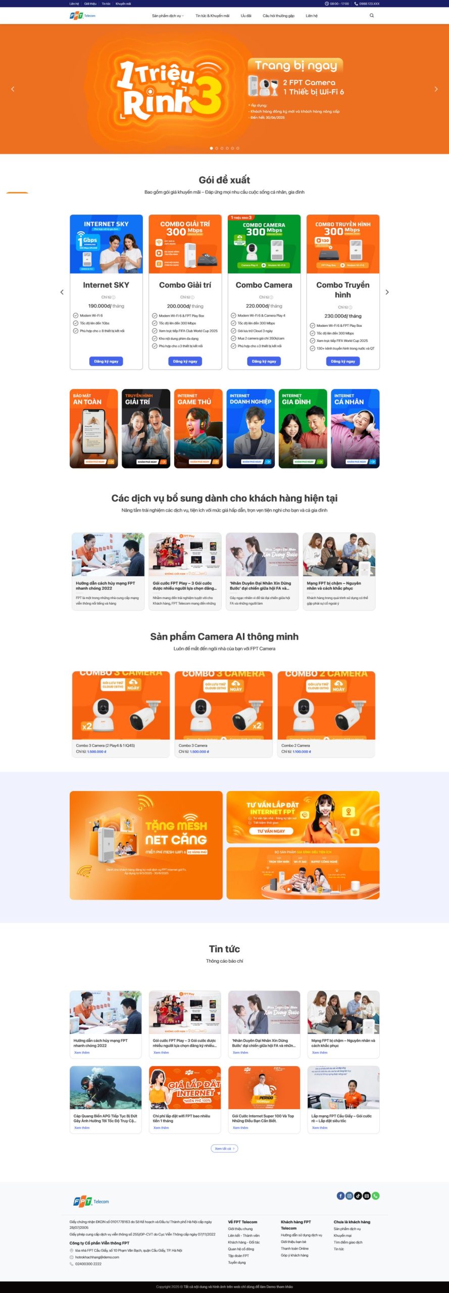 Mẫu giao diện website 
	Theme wordpress đại lý internet viễn thông fpt – tối ưu bảng giá gói cước