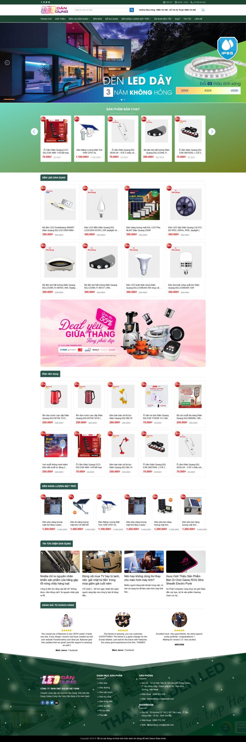 Mẫu giao diện website 
	Theme WordPress Đèn LED Dân Dụng – Giao Diện Điện Nước Chuẩn SEO