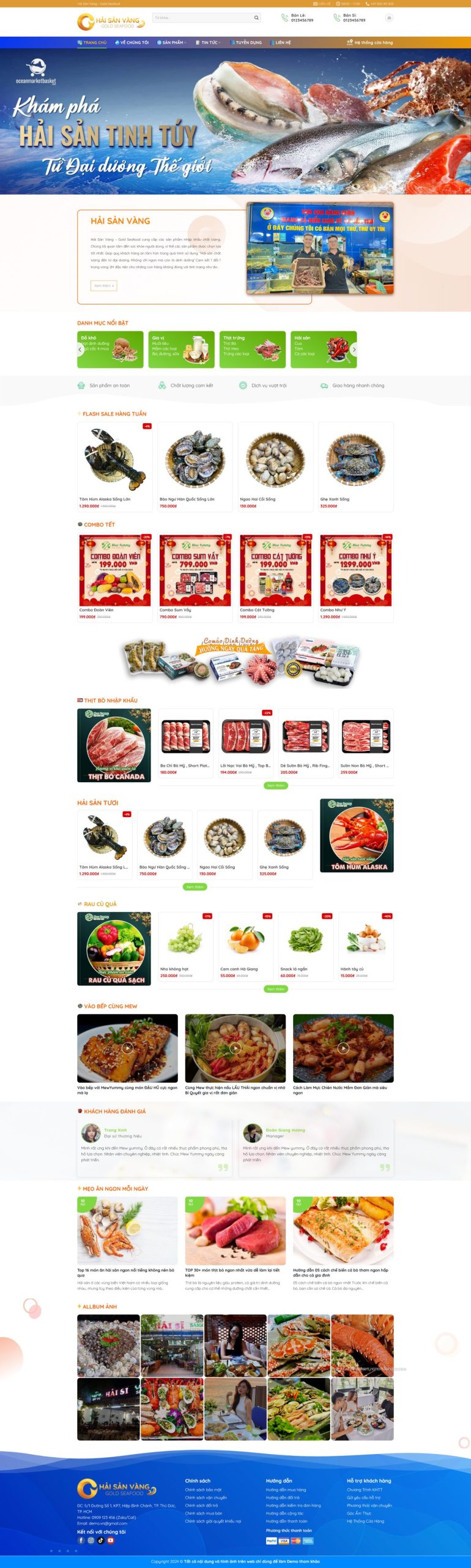 Mẫu giao diện website 
	Theme WordPress Hải Sản Tươi Sống – Giao Diện Nhà Hàng Hải Sản Chuẩn SEO